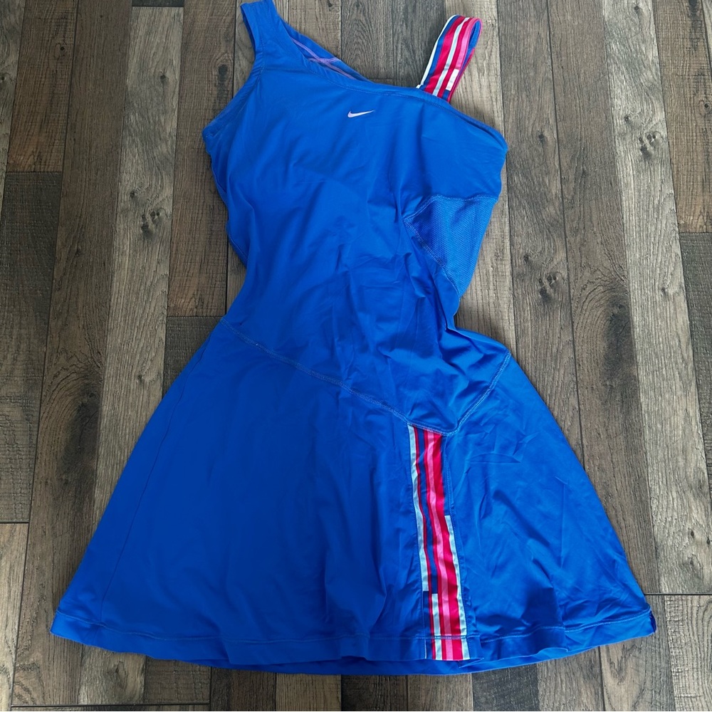 Rare Nike Dri-Fit Victoria Azarenka Blue Tennis Dress Break Point Size Small